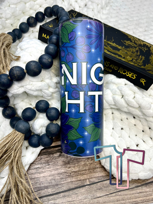 Night Court Floral 20oz Stainless Steel Tumbler