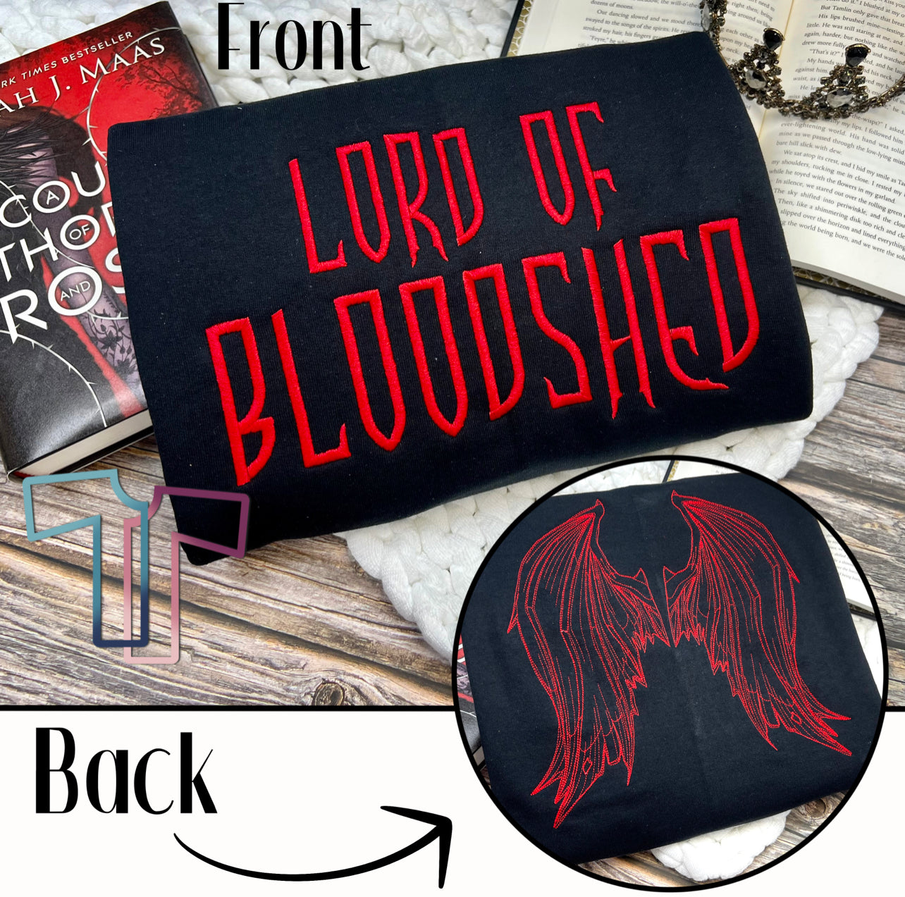 Lord Of Bloodshed And Wings Embroidered
